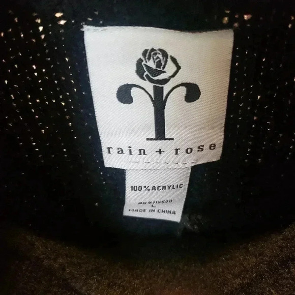 NWT rain + rose Black Embellished Sweater - Picture 2 of 2